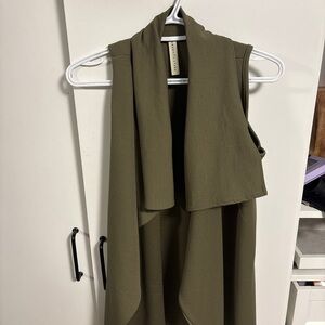 Olive Green Sleeveless Vest